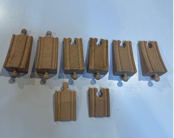 Vintage BRIO Wooden Train Track Lot Curved Track Pieces Replacement Parts