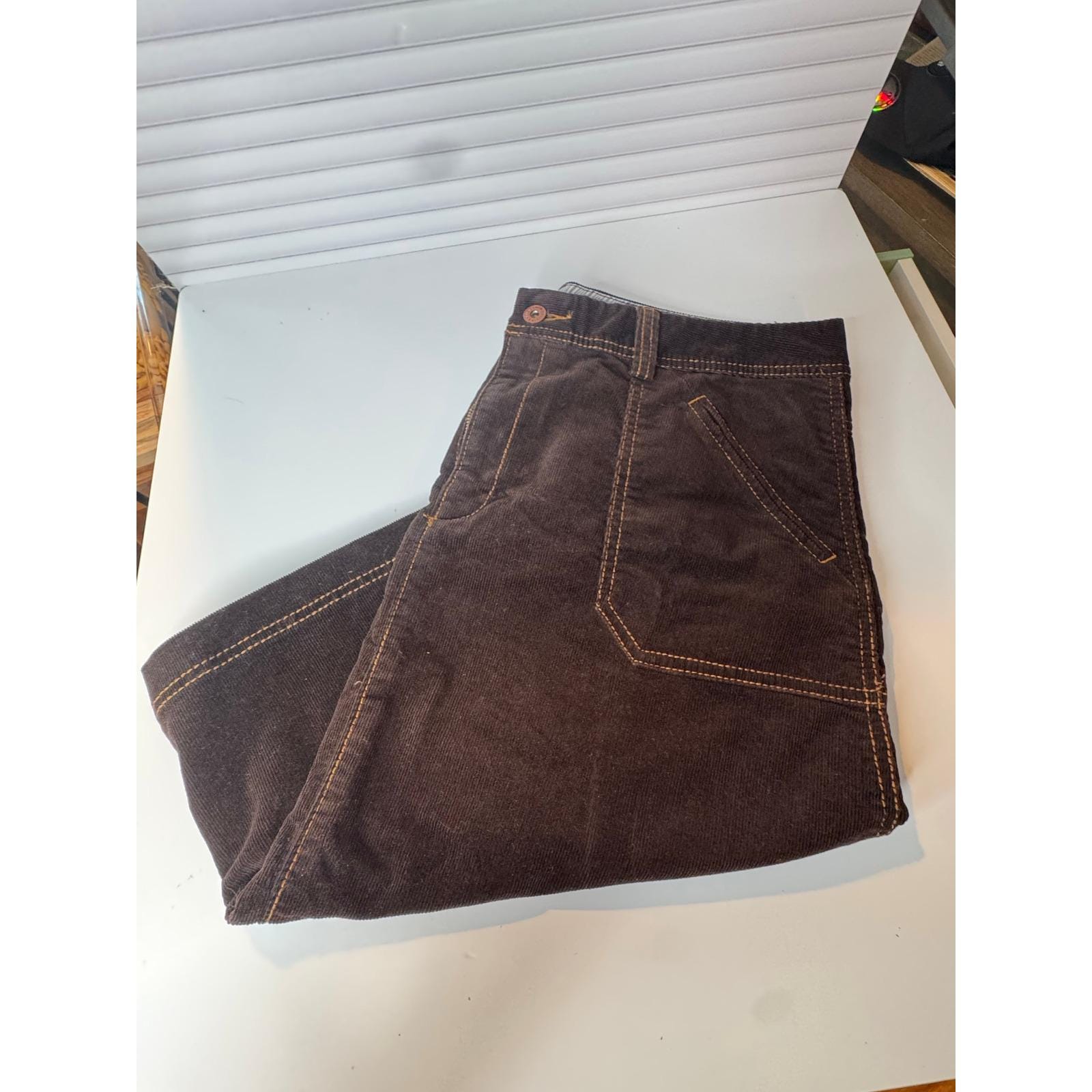 Jupe Crayon Eddie Bauer En Velours Côtelé Noir – Taille 10, Longueur Genou, Coton