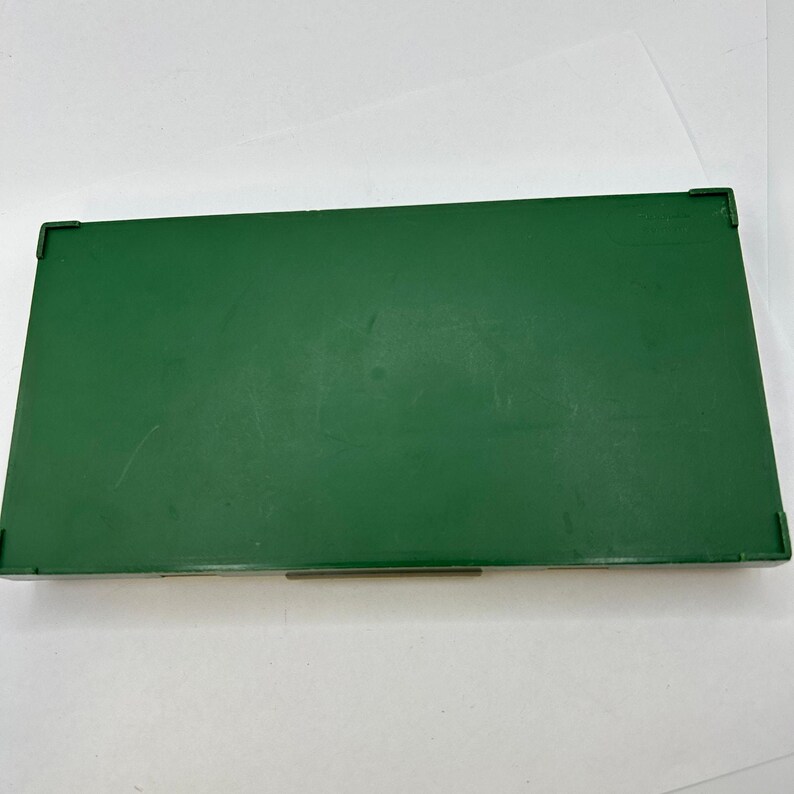Vintage Faber Castell Pencil Case Green Rectangle Empty drawing utensil holder immagine 12