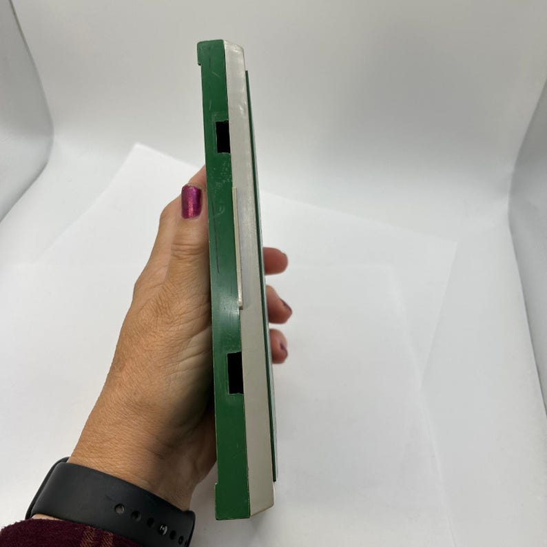 Vintage Faber Castell Pencil Case Green Rectangle Empty drawing utensil holder immagine 13