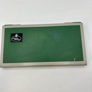 Vintage Faber Castell Pencil Case Green Rectangle Empty drawing utensil holder immagine 11