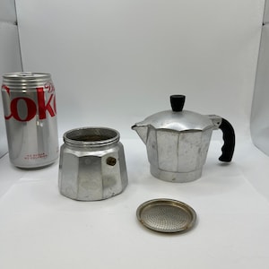 IMUSA Espresso Coffee Maker FOR PARTS Stovetop Includes Top, Bottom Filter Plate