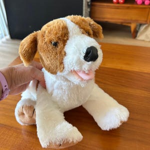 Build A Bear Plush Jack Russell Terrier Puppy Stuffed Toy Pet Lovey 14 in BAB