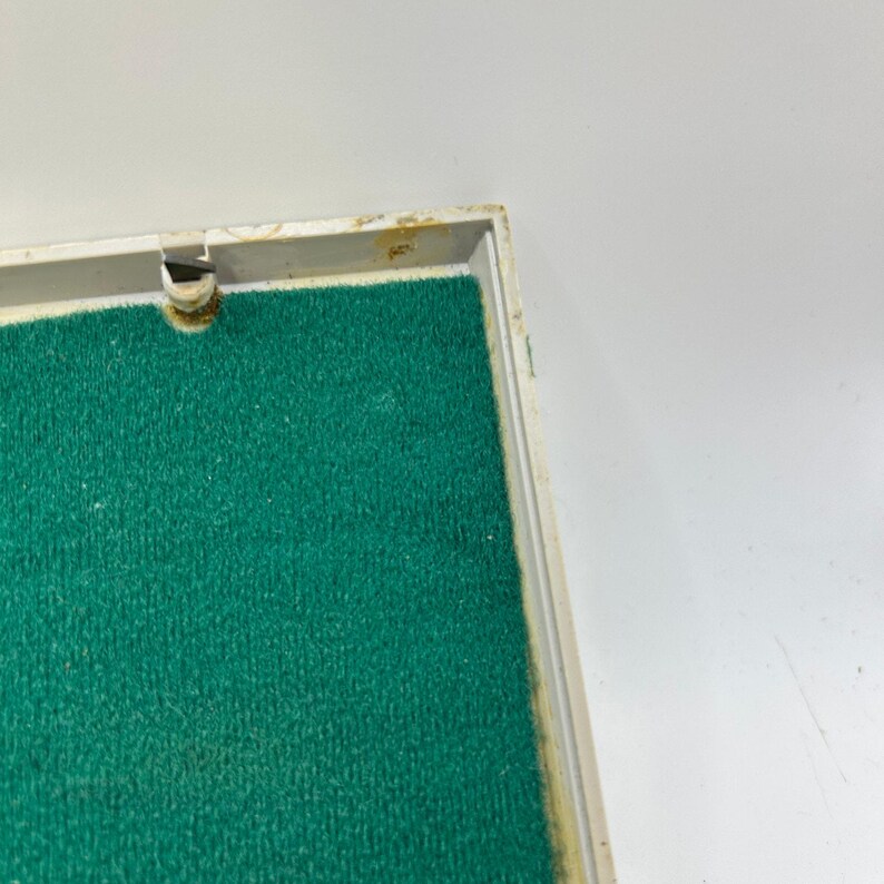 Vintage Faber Castell Pencil Case Green Rectangle Empty drawing utensil holder immagine 5