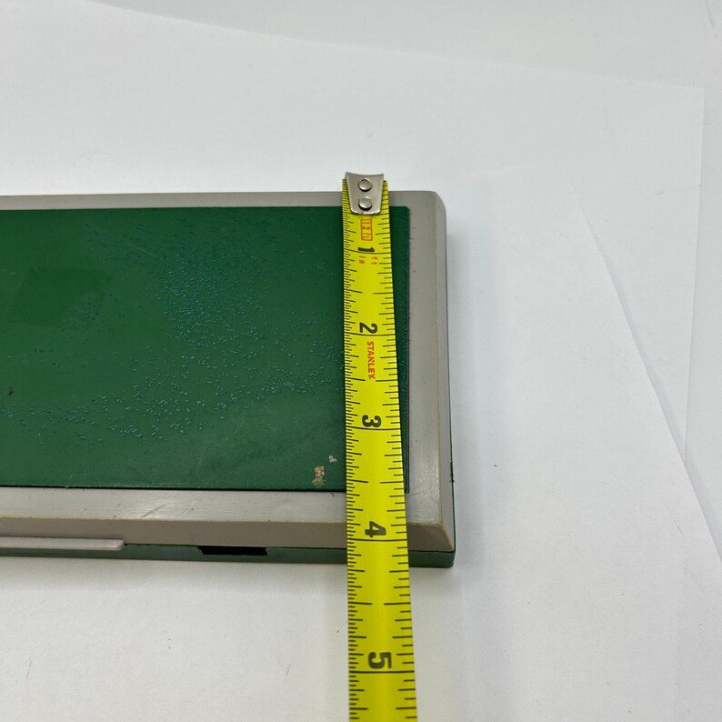 Vintage Faber Castell Pencil Case Green Rectangle Empty drawing utensil holder immagine 3