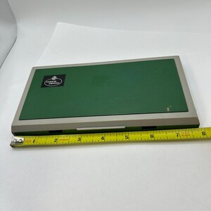 Vintage Faber Castell Pencil Case Green Rectangle Empty drawing utensil holder immagine 4