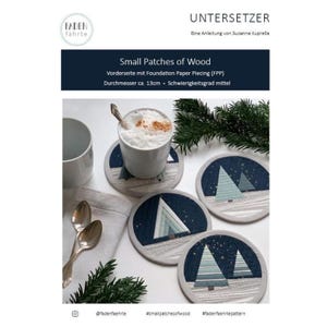 Small Patches of Woods Foundation-Paper-Piecing-Vorlage, PDF, FPP, Schnittmuster, Nähen auf Papier, Quiltblock, Patchwork, Sprache: deutsch