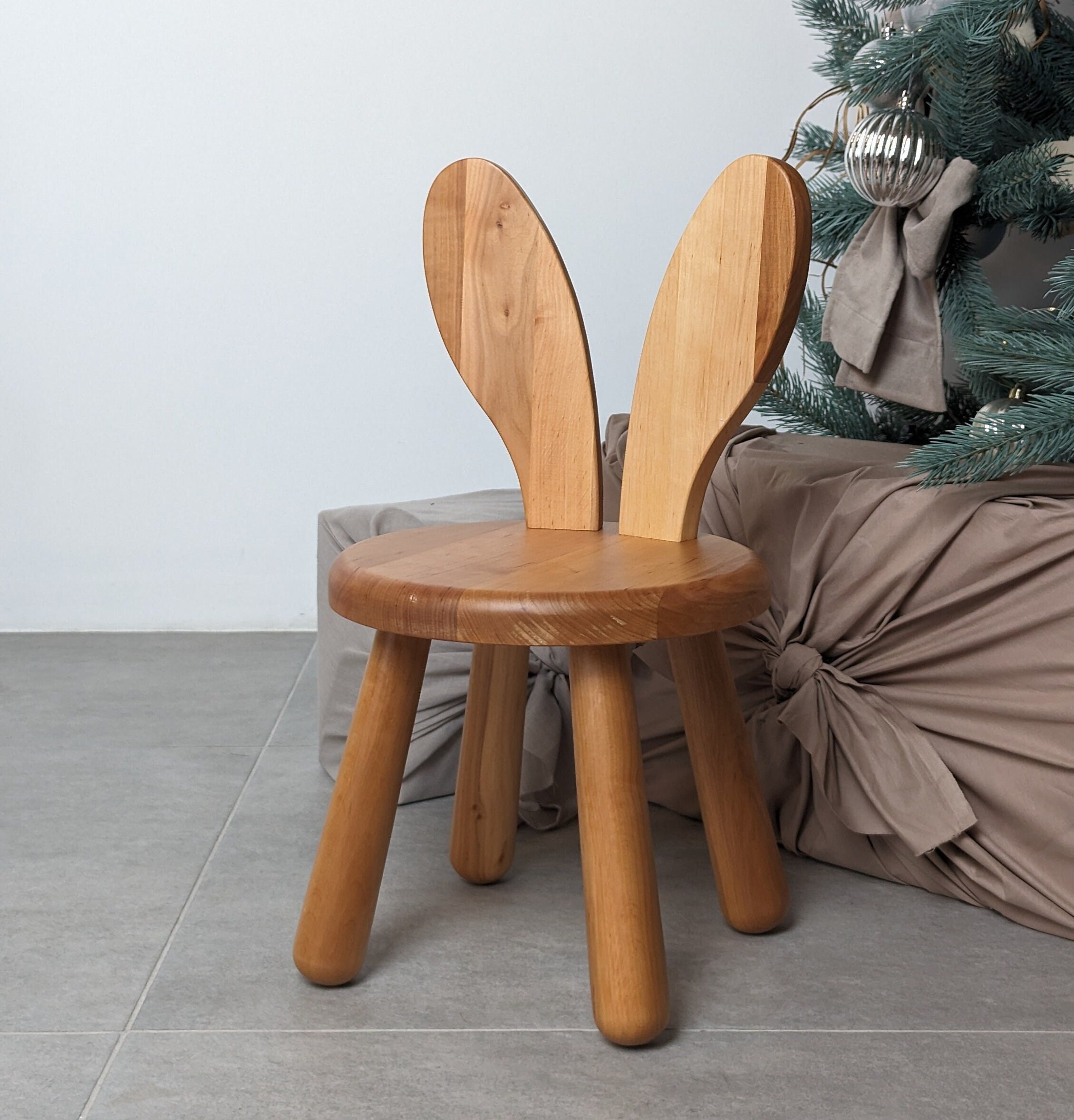 Wooden Kids Chair Rabbit Montessori Bunny Chair Toddler - Etsy