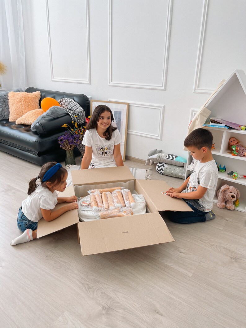 Wooden Kids White Square Table, Montessori Table, White Toddler Table, Children's Table for Play-room, Wooden Kids Desk, Gift for Children