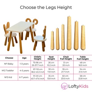 Wooden Kids Rectangular Table and Chair, Kid Table and Chair, Kid Table and Chair Set, Montessori Table and Chair, Wooden Gift for Children image 6