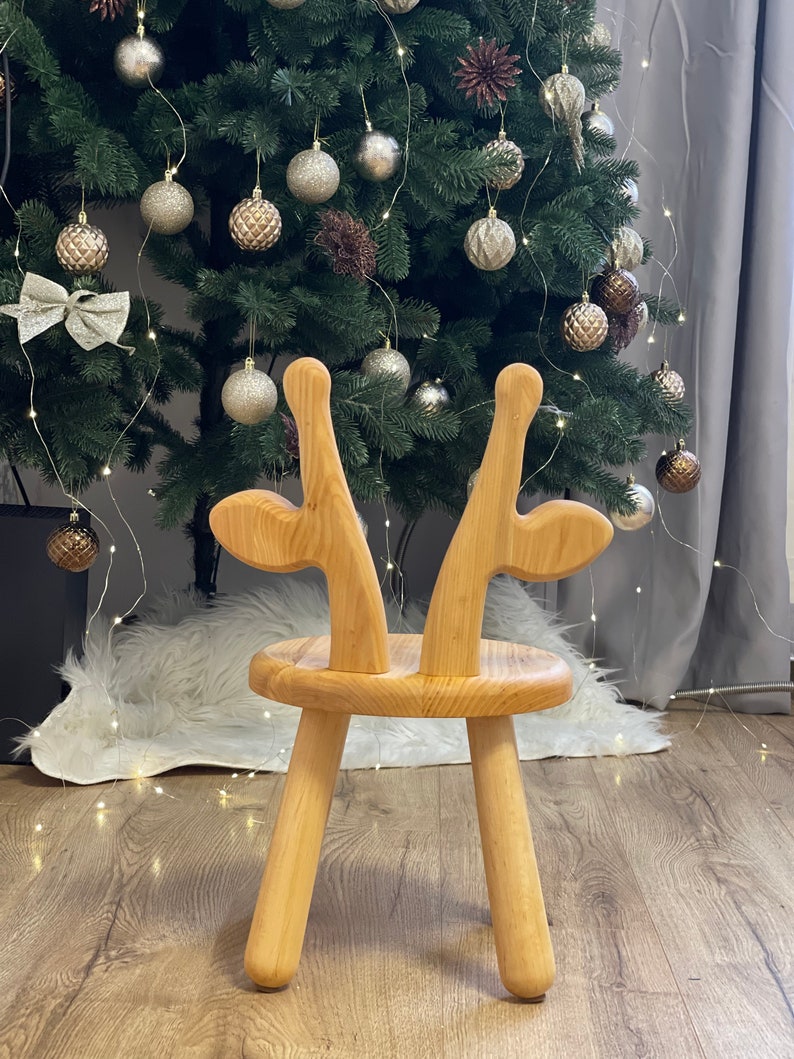 Wooden Kids Chair Giraffe Melman, Gift for Toddler Boys Chair, Wooden Play-room Furniture, Natural wooden chair, Eco-Friendly Wooden Chair