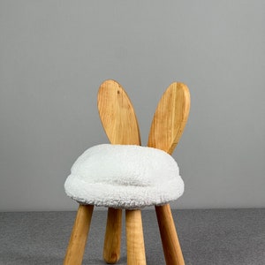 New Soft Cushion for Kids Chair, White Cushion for Bunny chair, Snow White Raindeer Cushion, Cushion for Animal Back Chairs by Lofty Kids
