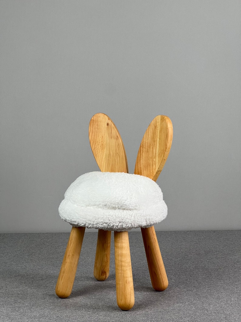 New Soft Cushion for Kids Chair, White Cushion for Bunny chair, Snow White Raindeer Cushion, Cushion for Animal Back Chairs by Lofty Kids