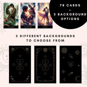 Printable Tarot Card Deck in Romantic Love Style, 78 Cards, Digital ...