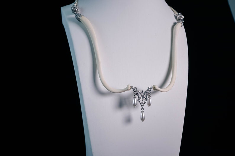 BACCHUS Baculum Bone and Pearls Necklace image 2