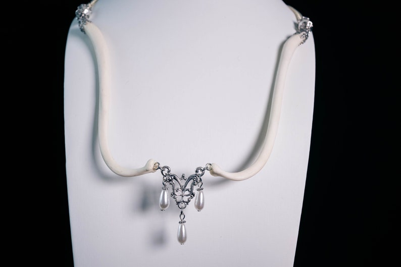 BACCHUS Baculum Bone and Pearls Necklace image 3