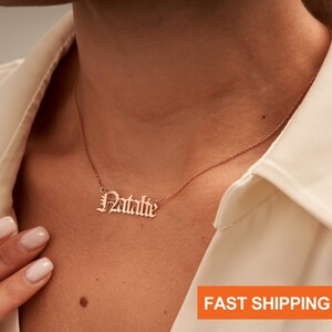 14K Gold Name Necklace, Personalized Name Necklace, Birthday Gift, Custom Name Necklace, Gift for Birthday, Unique Birthday Gift, Gifts