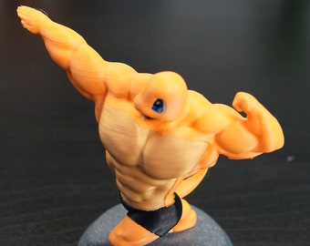 Charmander mega Swole and Buff 3D Figure