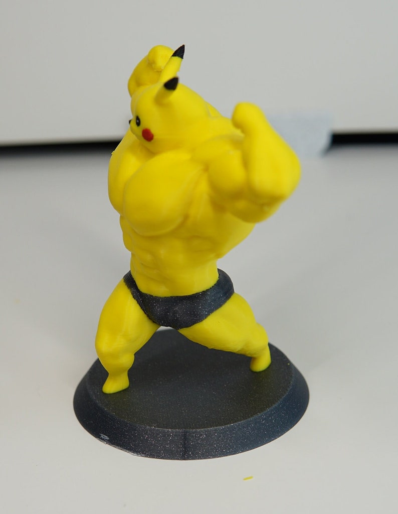 Pikachu Swole Mega Buff Toy Figure 3D Printed - Etsy