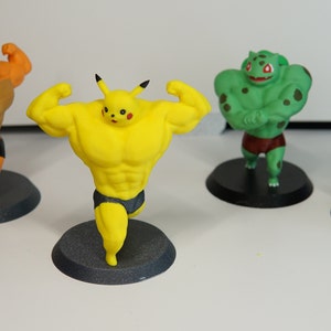 Pikachu Swole Mega Buff Toy Figure 3D Printed - Etsy