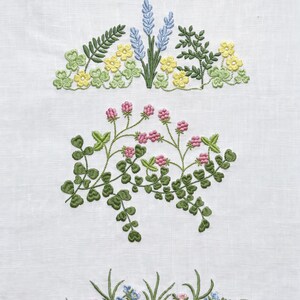 Stickmuster-Set „Wildblumenwiesen“ mit 12 skandinavischen Blumenmotiven. Vergissmeinnicht. Digitale Datei Bild 2