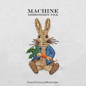 Hase mit Karotte. Osterhase. 12 Größen. Digitale Dateien für die Maschinenstickerei. 4x4 Rahmen