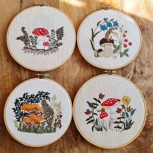 Stickmuster-Set „Wildblumenwiesen“ mit 12 skandinavischen Blumenmotiven. Vergissmeinnicht. Digitale Datei Bild 12