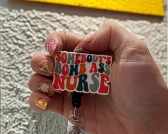 Funny nurse badge - funny skeleton badge holder -Bomb nurse badge reel - badge reel - nurse badge - badge - retractable badge