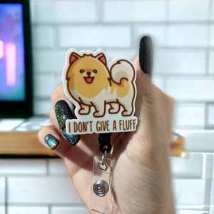 Funny badge reel - funny - gift -Dog badge reel - Cute Badge reel - Retractable badge - Badge topper - ID holder - dog - Nurse - Medical -