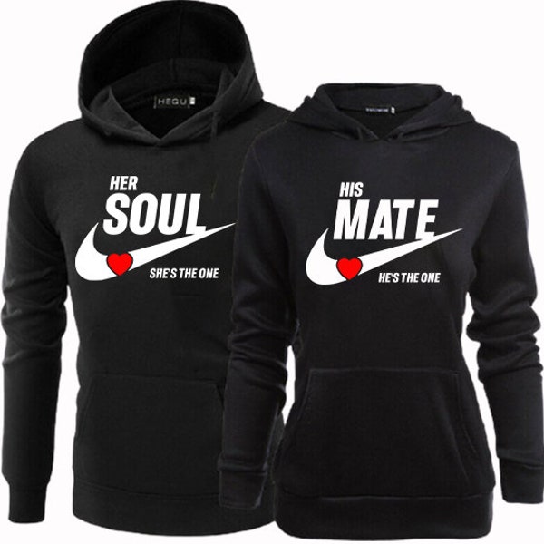 Soulmate Couple Hoodies, Couple Matching Hoodies, Valentines Day, Anniversary Wedding Hoody, Love Hoodies, Hoodies for Couples