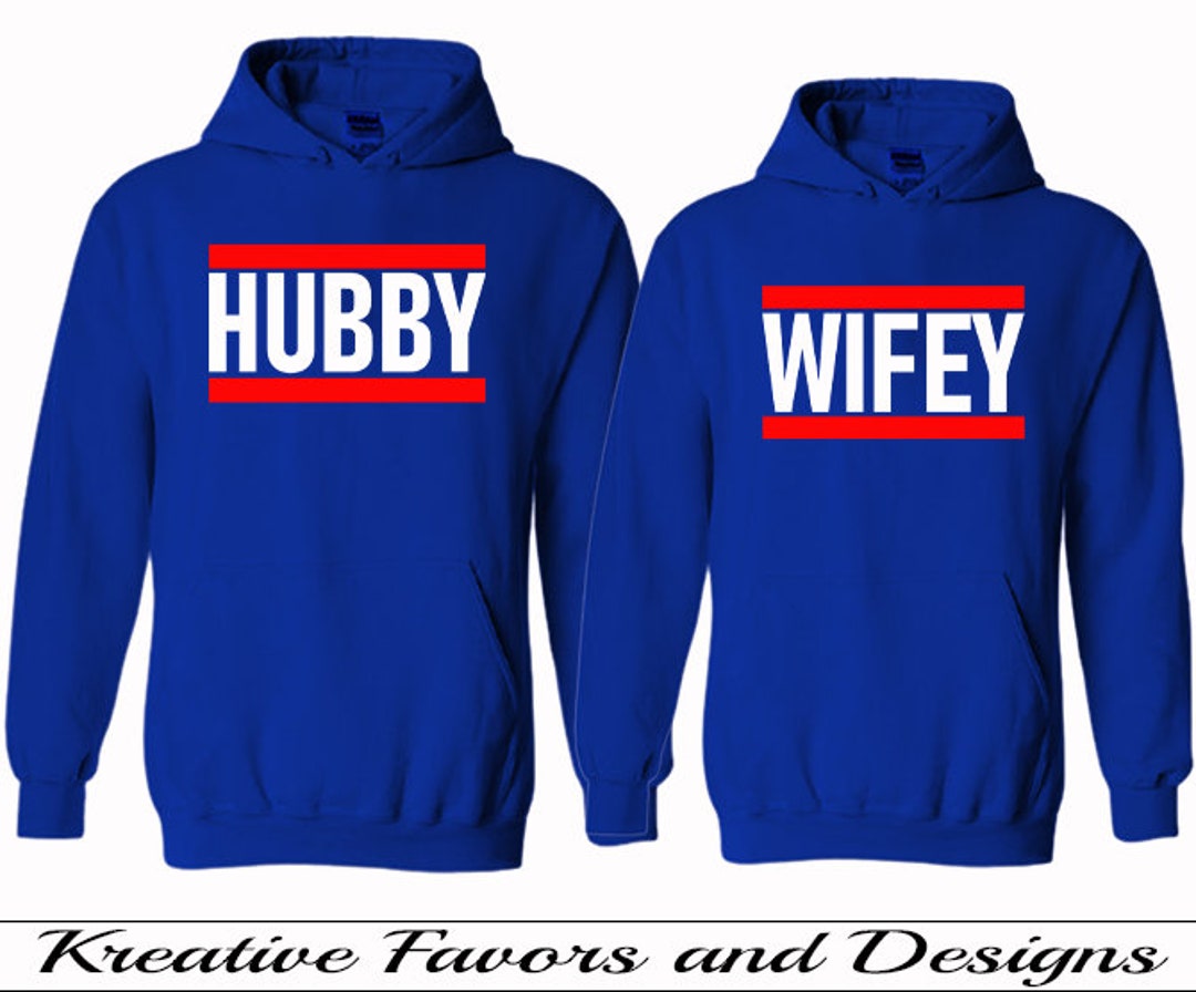 Couple Matching Hoodies, Hubby and Wifey Couple Hoodies, Valentines Day