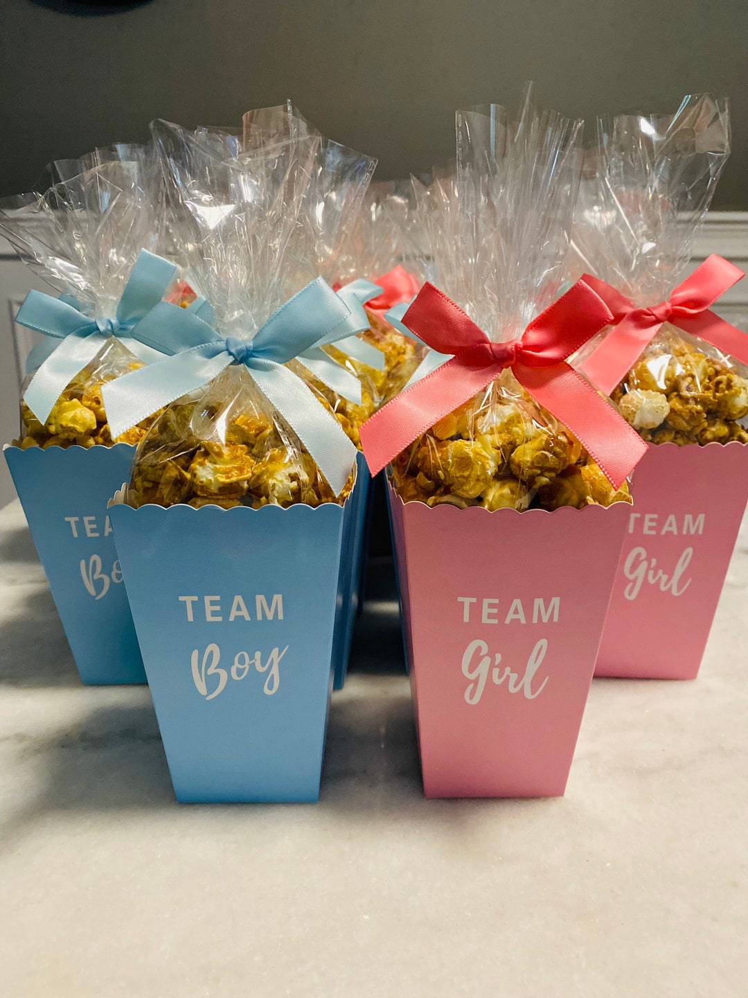 Gender Reveal Popcorn Favors Etsy