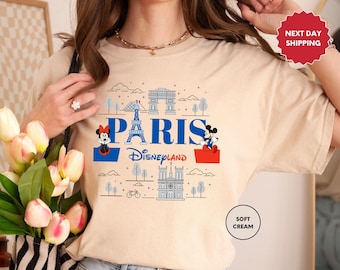 Paris Disneyland Shirt, Mickey Minnie Tee, Mickey and His Friend, Disneyland Tee, Magic Kingdom Gift, Family Vacation, Disneyland Shirt
