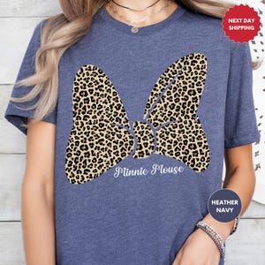 Disney Leopard Minnie Mouse Comfort Colors Shirt, Animal Kingdom Minnie Mouse, Minnie Mouse Leopard Bow,Magic Kingdom, Disneyland Girls Trip