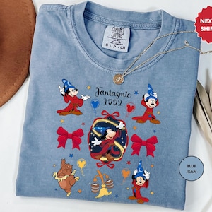 Comfort Colors,Walt Disney Fantasia Mickey Watercolor T-Shirt , Fantasia Mickey Shirt, Disneyland Family Matching, WDW Tee, Mickey Sorcerer