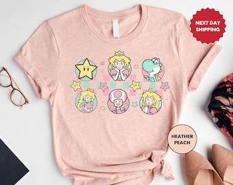 Princess Peach Shirt, Princess Peach T Shirt, Birthday Gift Shirt, Disney Princess Shirt, Birthday Girl Shirt, Birthday Party Girls Shirts