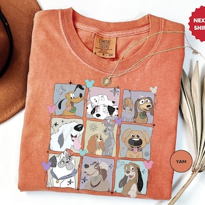 Comfort Colors Retro Disney Dogs Comfort Colors Shirt, Disney Pets Movie Dogs Group Shirt, Vintage Disney Dogs, Disney Dog Lovers, Dog Mom