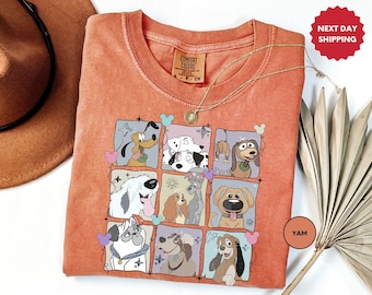 Comfort Colors Retro Disney Dogs Comfort Colors Shirt, Disney Pets Movie Dogs Group Shirt, Vintage Disney Dogs, Disney Dog Lovers, Dog Mom