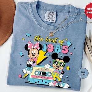 Comfort Colors® The Best Of 1985 Mickey Sweatshirt, Vintage Mickey and Minnie Shirt,Disney Limited Edition,Disney Top 40 Hits, 40th Birthday