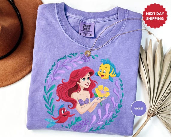 Comfort Colors The Little Mermaid Shirt, Disney T-shirt, Women's Little Mermaid Ariel Shirt, Ariel Mermaid Shirt, Disney Ariel Shirt
