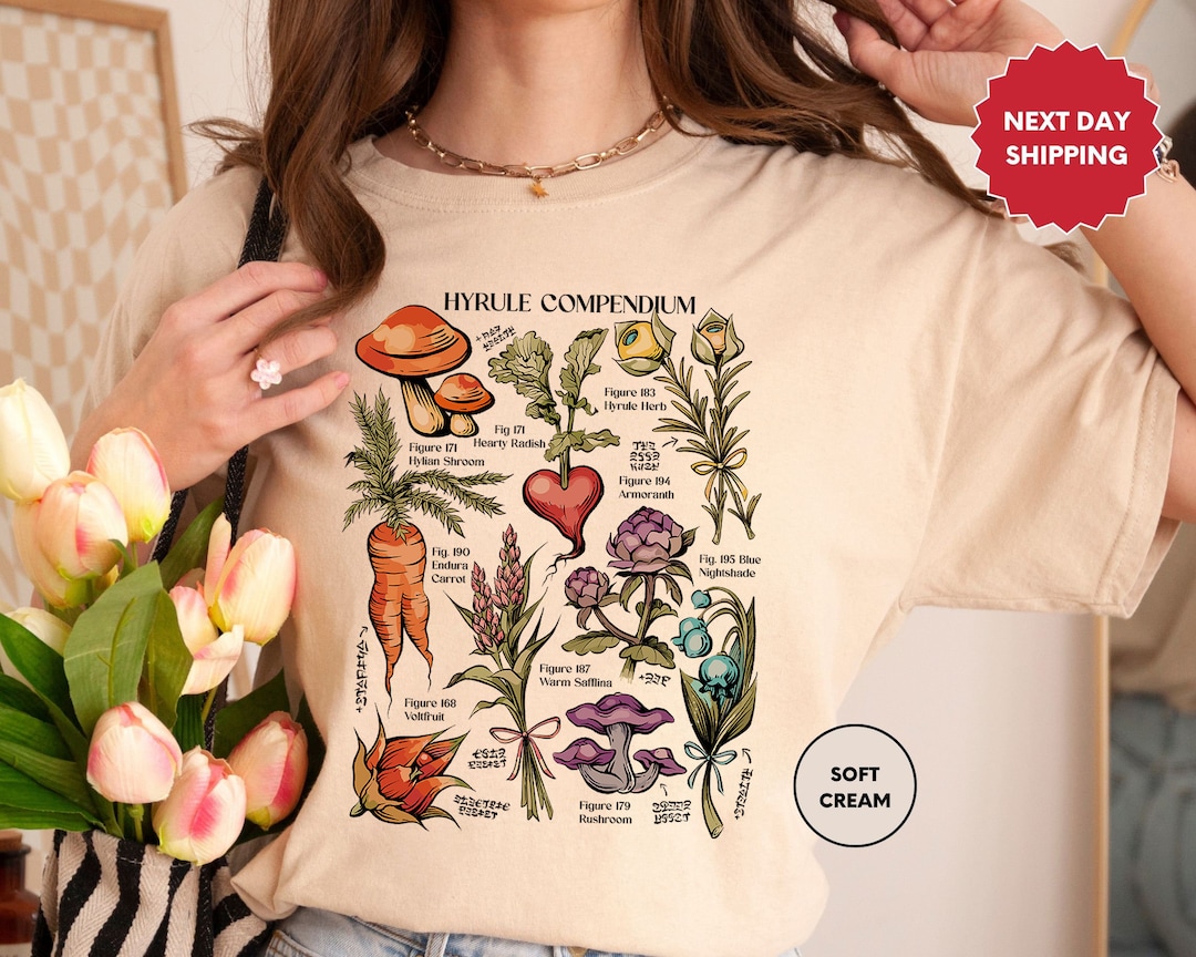 Hyrule Compendium T-Shirt, Hyrule Korok Shirt, Video Game Shirt, Breath Of The Wild Tee, Plant Shirt, Gift for Plant Lover