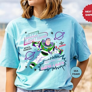 Comfort Colors Vintage Buzz Lightyear Laser Blast Shirt, Toy Story Buzz Lightyear, Toy Story Shirt, Disneyland, Disney Pixar, Tomorrowland