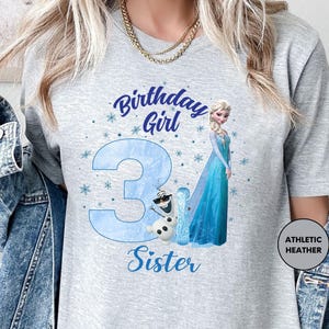 Birthday Girl T-Shirt, Party Girl Disney Frozen Shirt, Princess Elsa, Princess Anna Tee, Frozen Shirt, Disney Princess, Magic Kingdom Shirt image 2