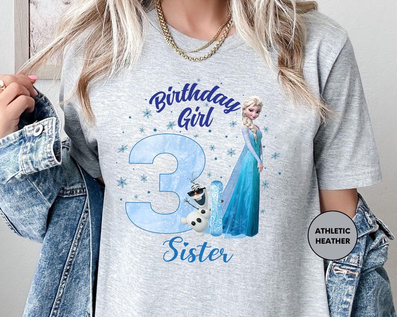 Birthday Girl T-Shirt, Party Girl Disney Frozen Shirt, Princess Elsa, Princess Anna Tee, Frozen Shirt, Disney Princess, Magic Kingdom Shirt image 2