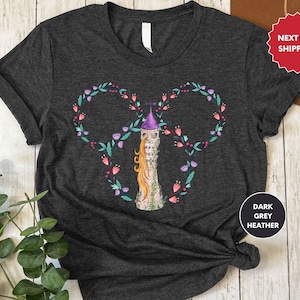 Rapunzel&#39;s Tower Shirt, Disney Tangled Shirt, Princess Castle Floral Shirt, Princess Rapunzel Shirt, Disney Princess Shirt, Disney Princess