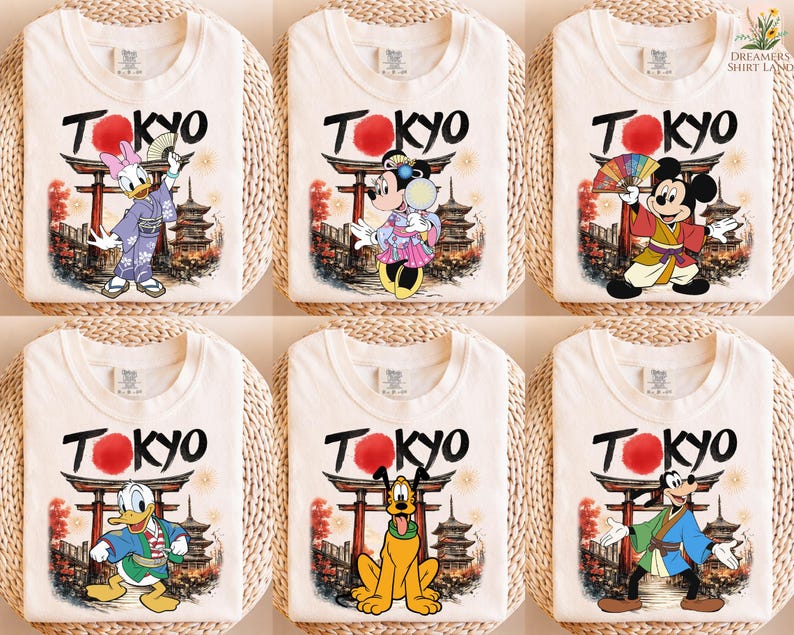Disneyland Tokyo Mickey and Friends T-Shirt, Disney Matching Family Shirt, Disneyland Japan Trip Tee, Disneyland Paris Vacation 2026 Shirt image 1