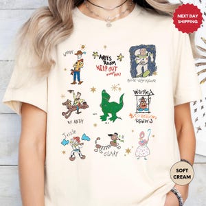 Coquette Bows Watercolor Disney Toy Story Shirt, Pixar Toy Story T-shirt, Woody Jessie Buzz Alien Rex Tee, Disneyland Family Matching Trip