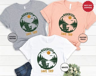 Custom Lake T-Shirt, Family Lake Trip Shirts, Camping Trip Shirt, Fishing T-shirt, Cabin T-shirt,Family Camping T-shirt,Custom Family Shirt