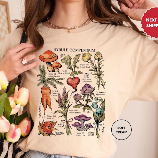 Hyrule Compendium T-Shirt, Hyrule Korok Shirt, Video Game Shirt, Breath Of The Wild Tee, Plant Shirt, Gift for Plant Lover