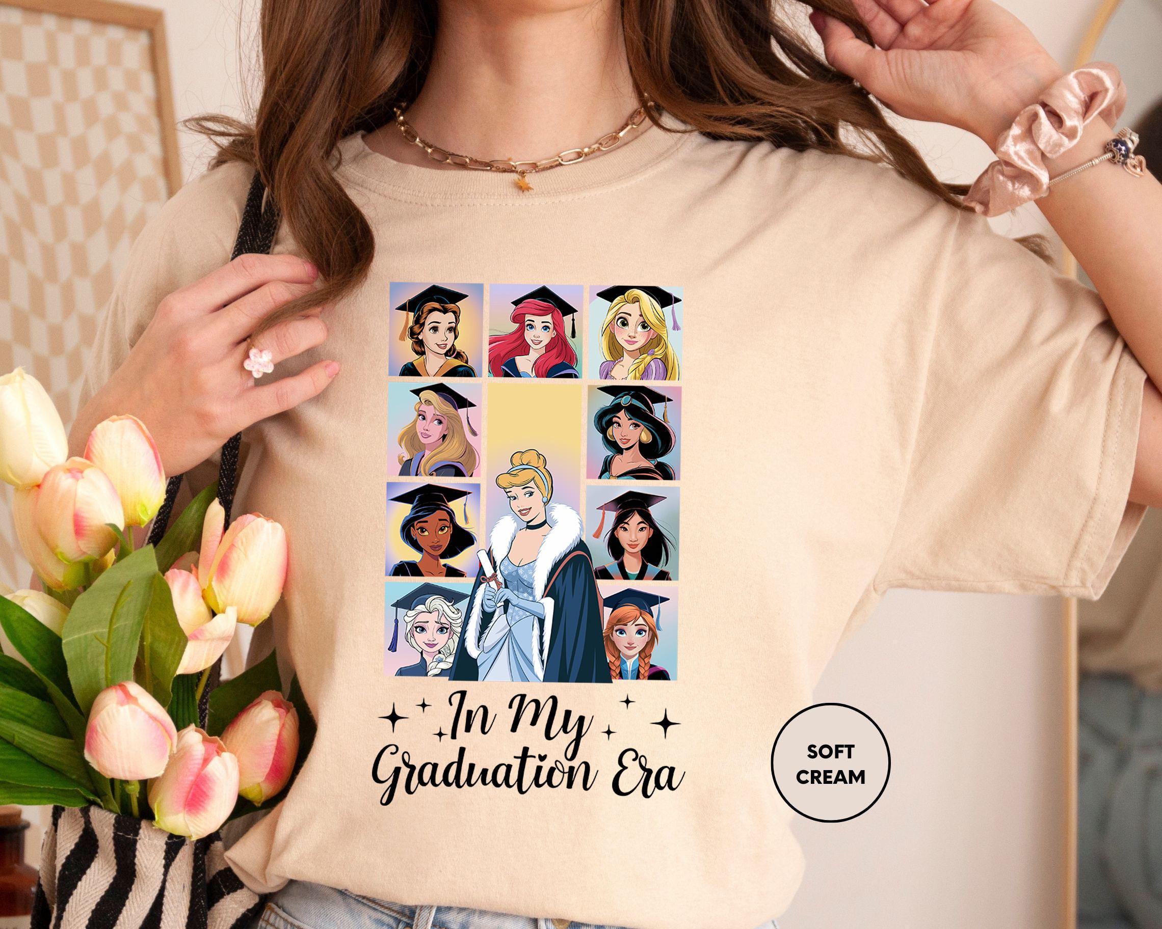 Phd Princess In My Graduation Era Disney Princess Shirt ,graduate Class of 2026 T ...